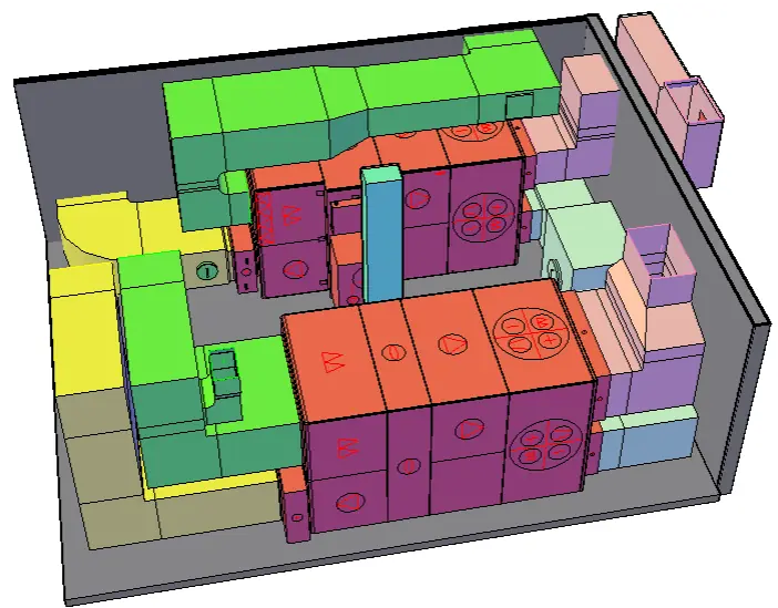 3d model på fläktrum
