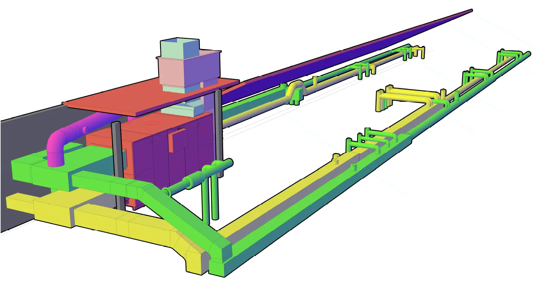 3d model på fläktrum